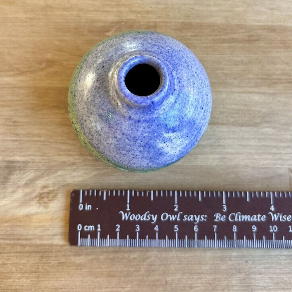 Vintage Studio Art Pottery Bud Vase Signed Martha ’99 Ceramic Hand Thrown - Picture 4 of 10